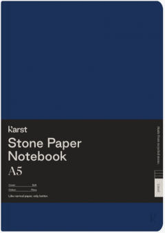 Carnet A5 - Stone Paper - Softcover, Lined - Navy