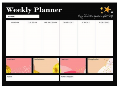 Planner saptamanal - Glitter - Gold