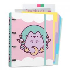 Dosar - 4 Ring Binder 100 Sheets - Pusheen The Cat