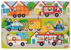 Puzzle cu fundal - Pe strada