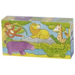 Cuburi puzzle - Safari si Arctic, 5 parti