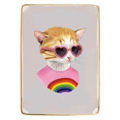 Tava decorativa-Berkley Bestiary Rainbow Kitten