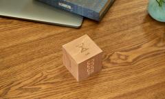 Ceas cu alarma - Cube Plus - Natural Bamboo