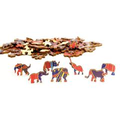Puzzle din lemn - Elefant, 120 piese
