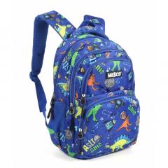 Ghiozdan scolar mediu - Dinozauri - Albastru