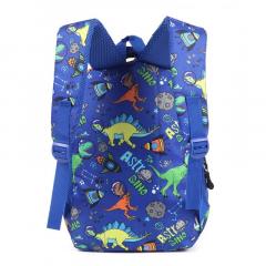 Ghiozdan scolar mediu - Dinozauri - Albastru