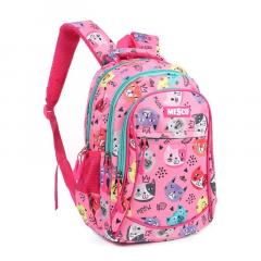 Ghiozdan scolar mediu - Pisici - Roz
