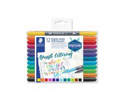 Set 10 carioci - Double-Ended Brush Lettering - Assorted Colours
