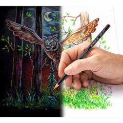 Set 12 creioane colorate - Super Soft Coloured - Design Journey