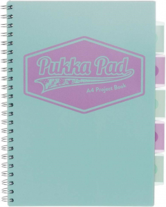 Caiet cu spirala si separatoare - Pukka Pads - Project Book Pastel