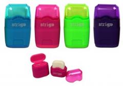 Ascutitoare dubla cu radiera - 6 culori