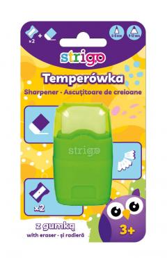 Ascutitoare dubla cu radiera - 6 culori