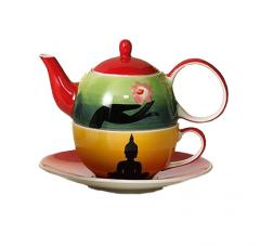 Set ceainic cu ceasca si farfurioara - Jataka Ceramics Tea For One Dethlefsen&Balk