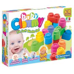 Jucarie bebelusi - Baby Clemmy - 24 Soft Blocks Set