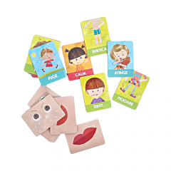 Puzzle educativ - Carti emotii si actiuni in limba romana