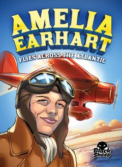 Coperta cărții Amelia Earhart Flies Across the Atlantic