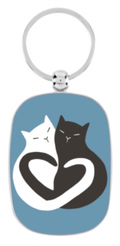 Breloc - Opat - Black & White Cat