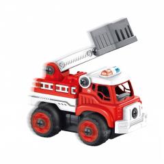 Set constructie cu camion pompieri si radiocomanda