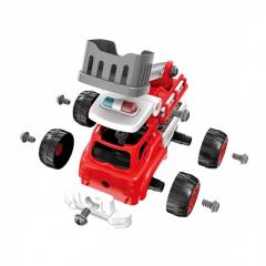 Set constructie cu camion pompieri si radiocomanda