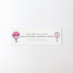 Semn de carte - Baloane cu aer cald - Zbor cu dor