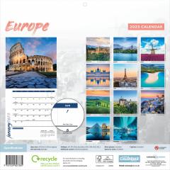 Calendar de perete 2023 - Square - Europe