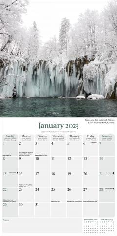 Calendar de perete 2023 - Square - Waterfalls