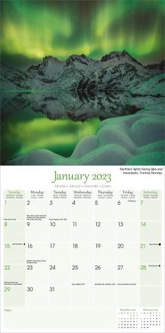 Calendar de perete 2023 - Square - Northern Lights