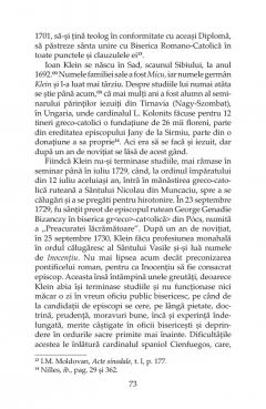 Din istoria romanilor. Episcopul Ioan Inocentiu Klein (1728-1751)