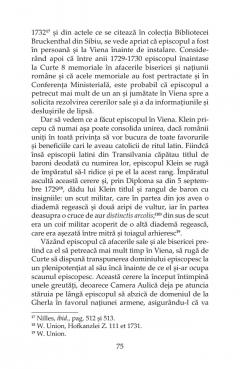 Din istoria romanilor. Episcopul Ioan Inocentiu Klein (1728-1751)