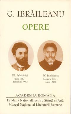 G. Ibraileanu. Opere (Vol. III-IV)