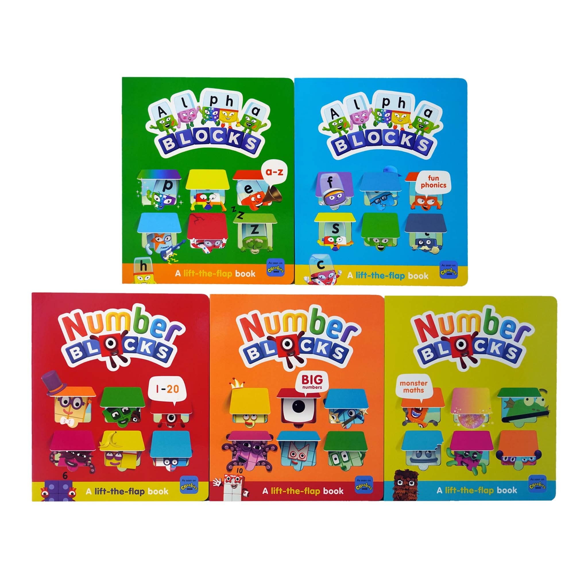 Numberblocks and Alphablocks Lift-the-Flap 5-Book Box Set