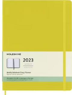 Agenda Moleskine 2023 - 12M, Weekly Notebook Diary/ Planner, Extra Large, Hardcover - Hay Yellow