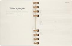 Agenda Moleskine 2022-2023 - 12M, Monthly Spiral Academic Planner, Extra Large - Remake Oyster