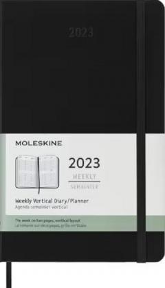 Agenda Moleskine 2023 - 12M, Weekly Vertical Diary/ Planner, Large, Hardcover - Black