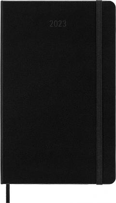 Adenda Moleskine 2023 - 12M, Weekly Horizontal Diary/ Planner, Large, Hardcover - Black
