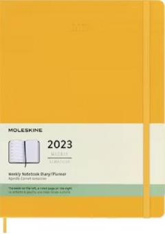 Agenda Moleskine 2023 - 12M, Weekly, Notebook Diary/ Planner, Extra Large, Hardcover - Orange Yellow