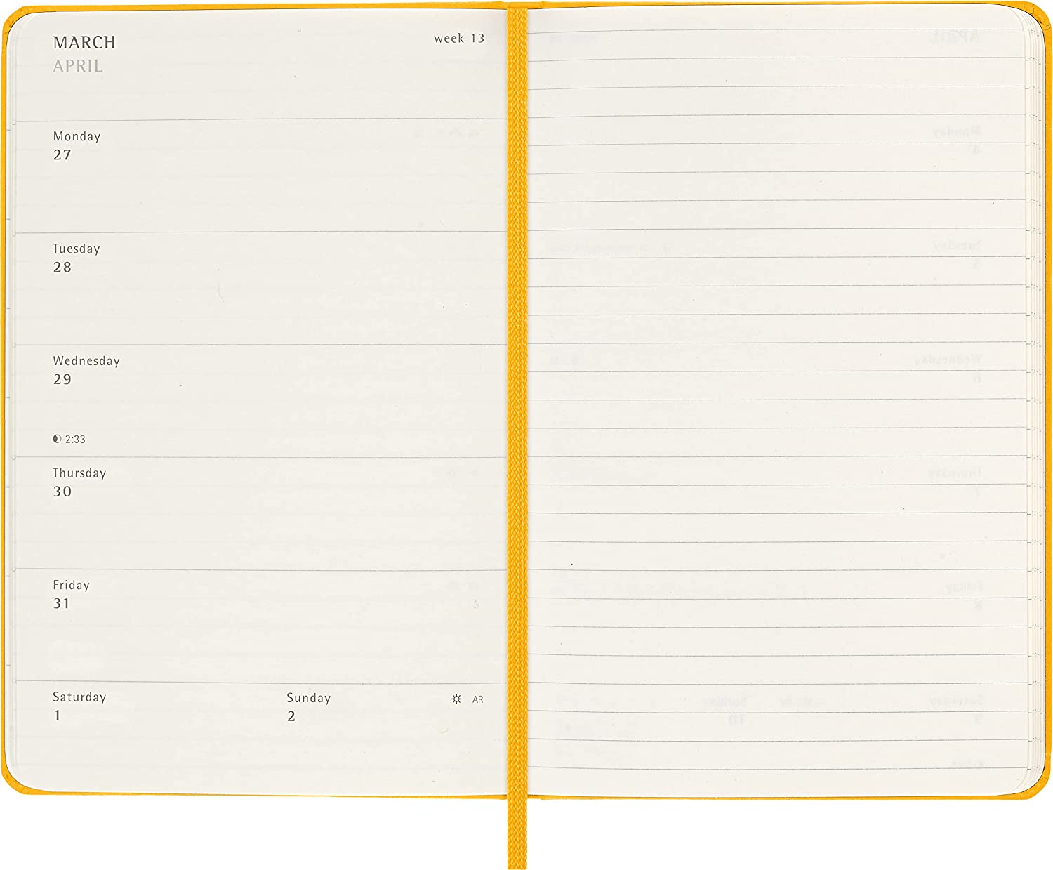 Moleskine 2023 Weekly Notebook Planner, 12M, Pocket, Orange Yellow, Hard  Cover (3.5 x 5.5) (Calendar)