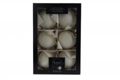 Set 6 globuri decorative - Withe Baubles | Kaemingk