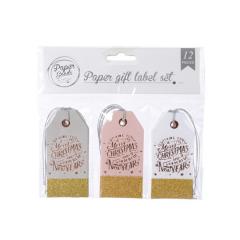 Eticheta pentru cadou - Gold Text Soft - mai multe modele