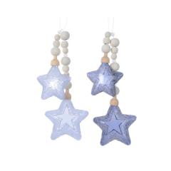 Decoratiune pentru brad - Double Star Hanger - mai multe culori