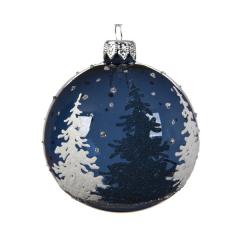Glob decorativ - Night Blue Tree Scenery