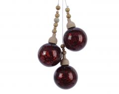 Glob decorativ - Glitter Swing Burgundy | Kaemingk
