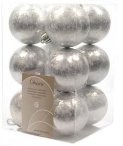 Set 12 globuri decorative - Silver Ice