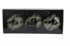 Set 3 globuri decorative - Green Lace Bauble | Kaemingk