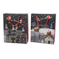 Punga pentru cadou - Village Glitter - mai multe modele | Kaemingk