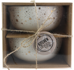 Set 2 boluri - Golden - Stars