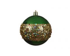 Glob Craciun - Decoris Glitter, Pine Green