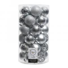 Set 37 globuri decorative - Silver | Decoris