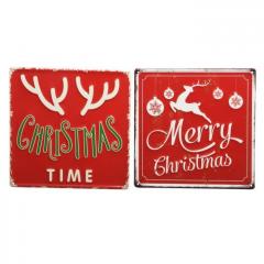 Decoratiune Craciun - Iron Sign - Red - doua modele - pret pe bucata