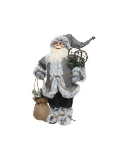 Decoratiune Craciun - Santa With Snowshoes, Grey